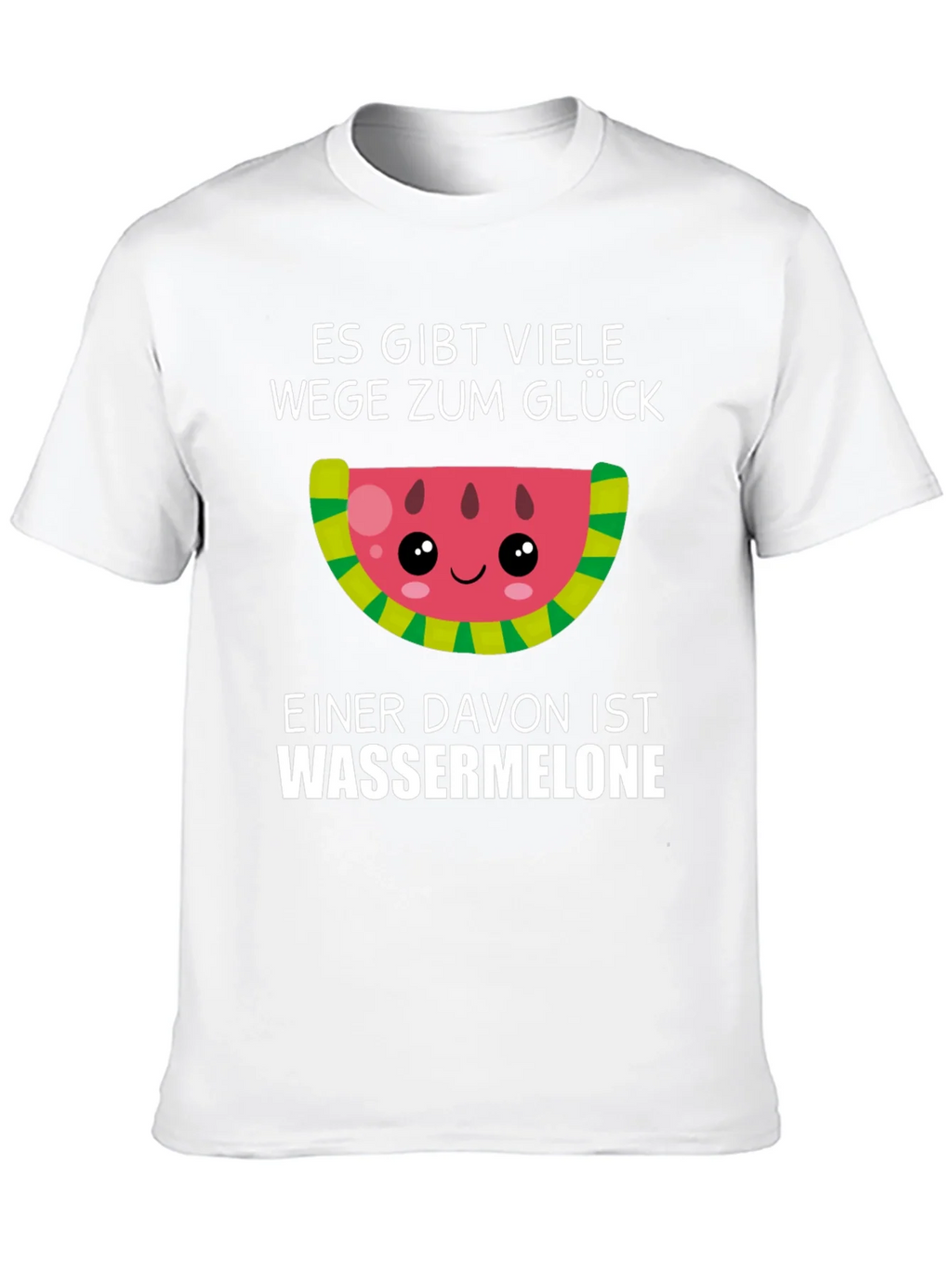 Funny Watermelon Glück T-Shirt - German Saying product image 9