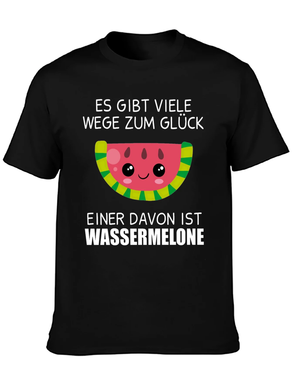Funny Watermelon Glück T-Shirt - German Saying product image 3