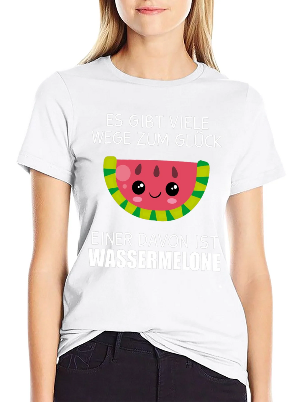 Funny Watermelon Glück T-Shirt - German Saying product image 8