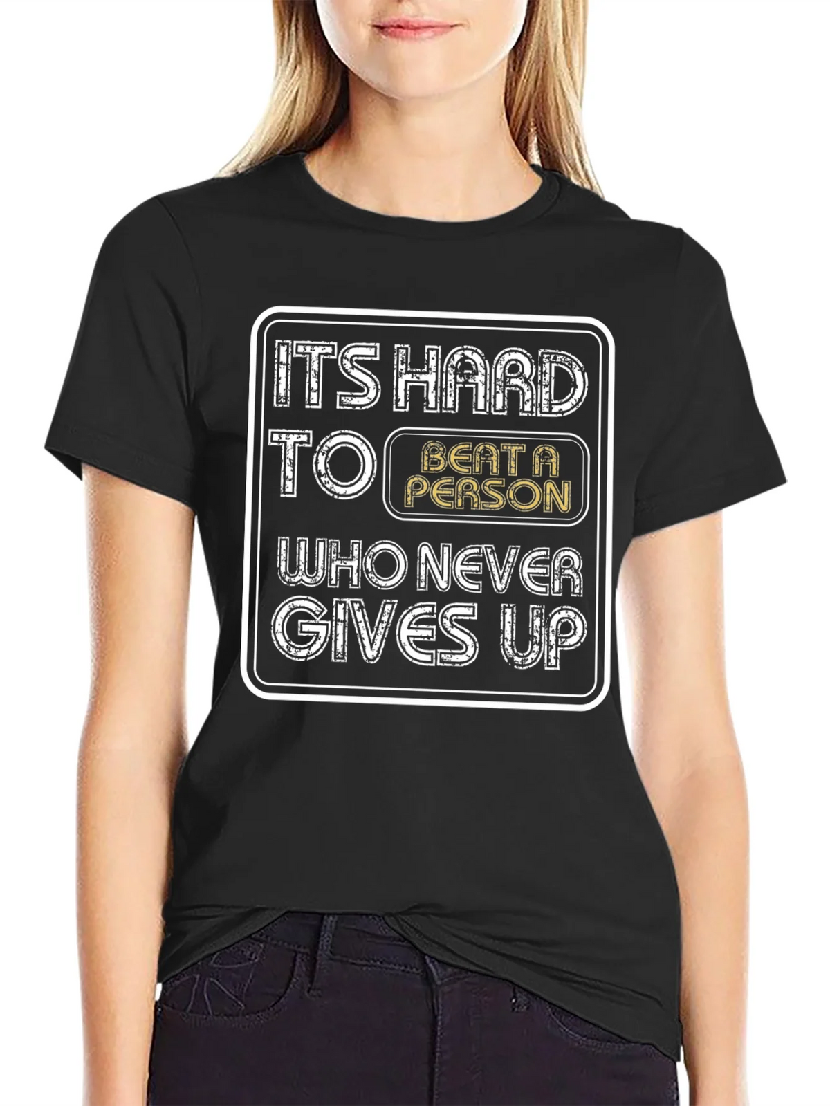 Motivational T-Shirt - Never Gives Up product image 2