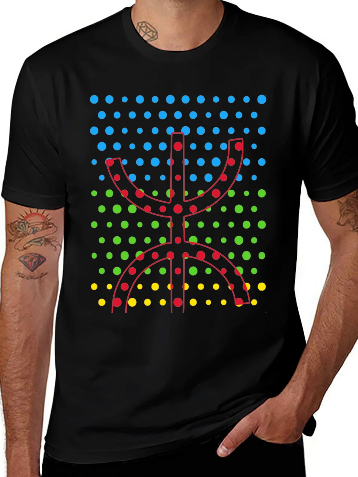 Amazigh Symbol Black T-Shirt product image 1