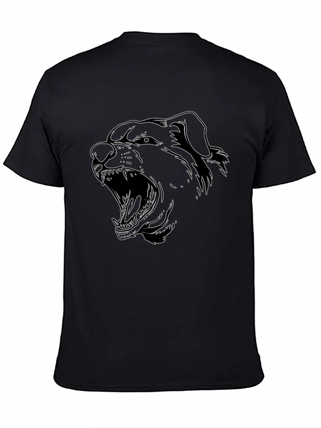 Rottweiler Outline Graphic Tee - Black product image 4
