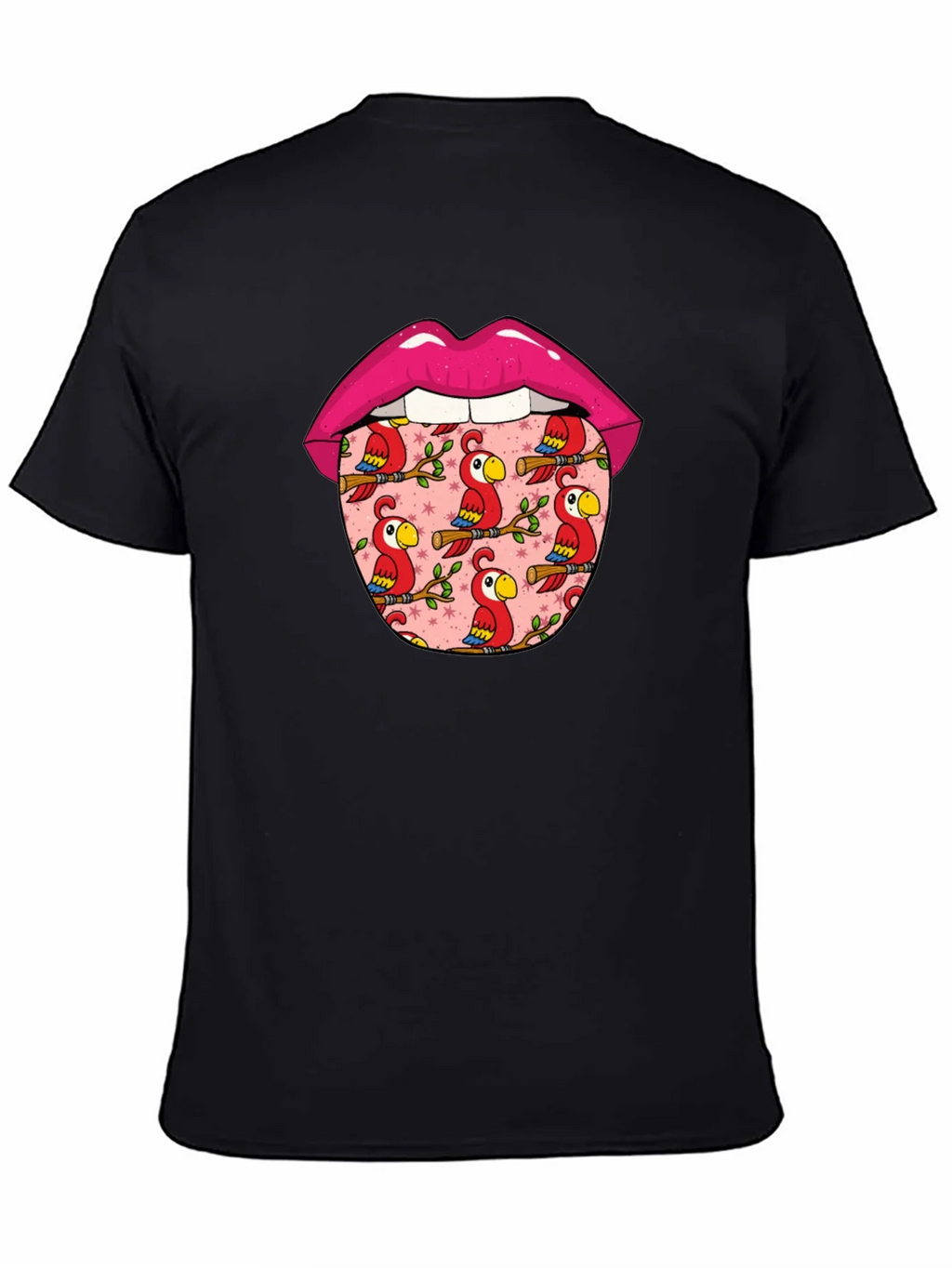 Lips with Parrots Graphic Tee - Unique Design product image 2