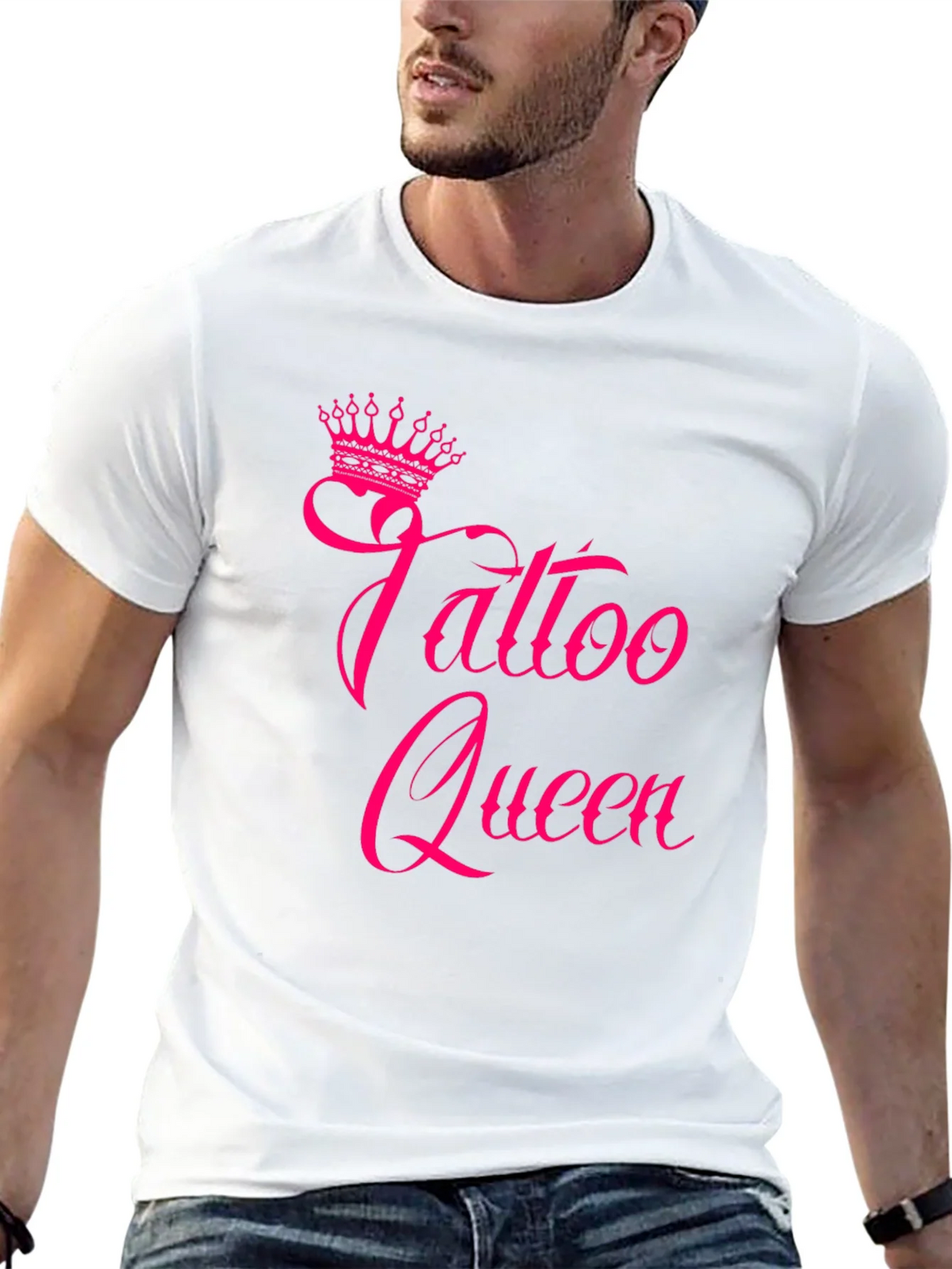 Tattoo Queen Black T-Shirt with Pink Print product image 12