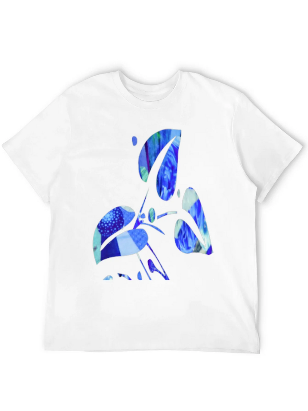 Abstract Blue Graphic Black T-Shirt product image 10