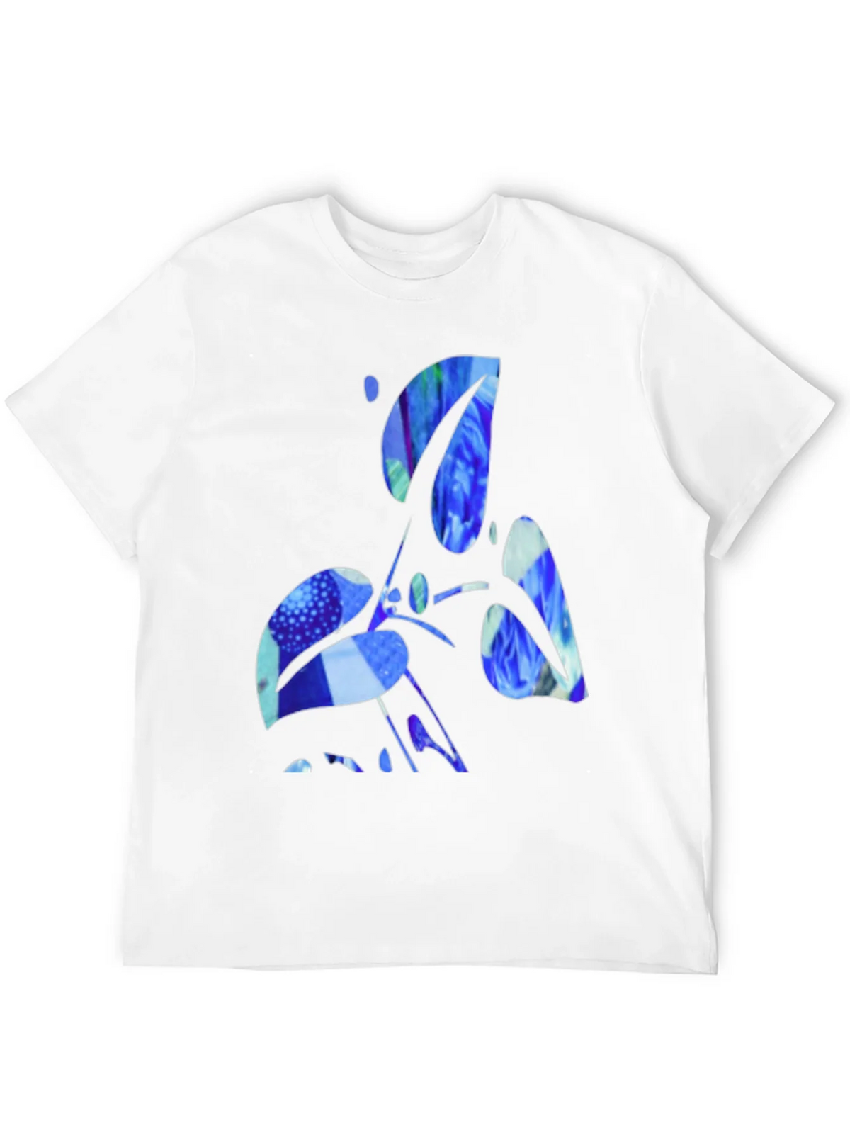 Abstract Blue Graphic Black T-Shirt product image 10