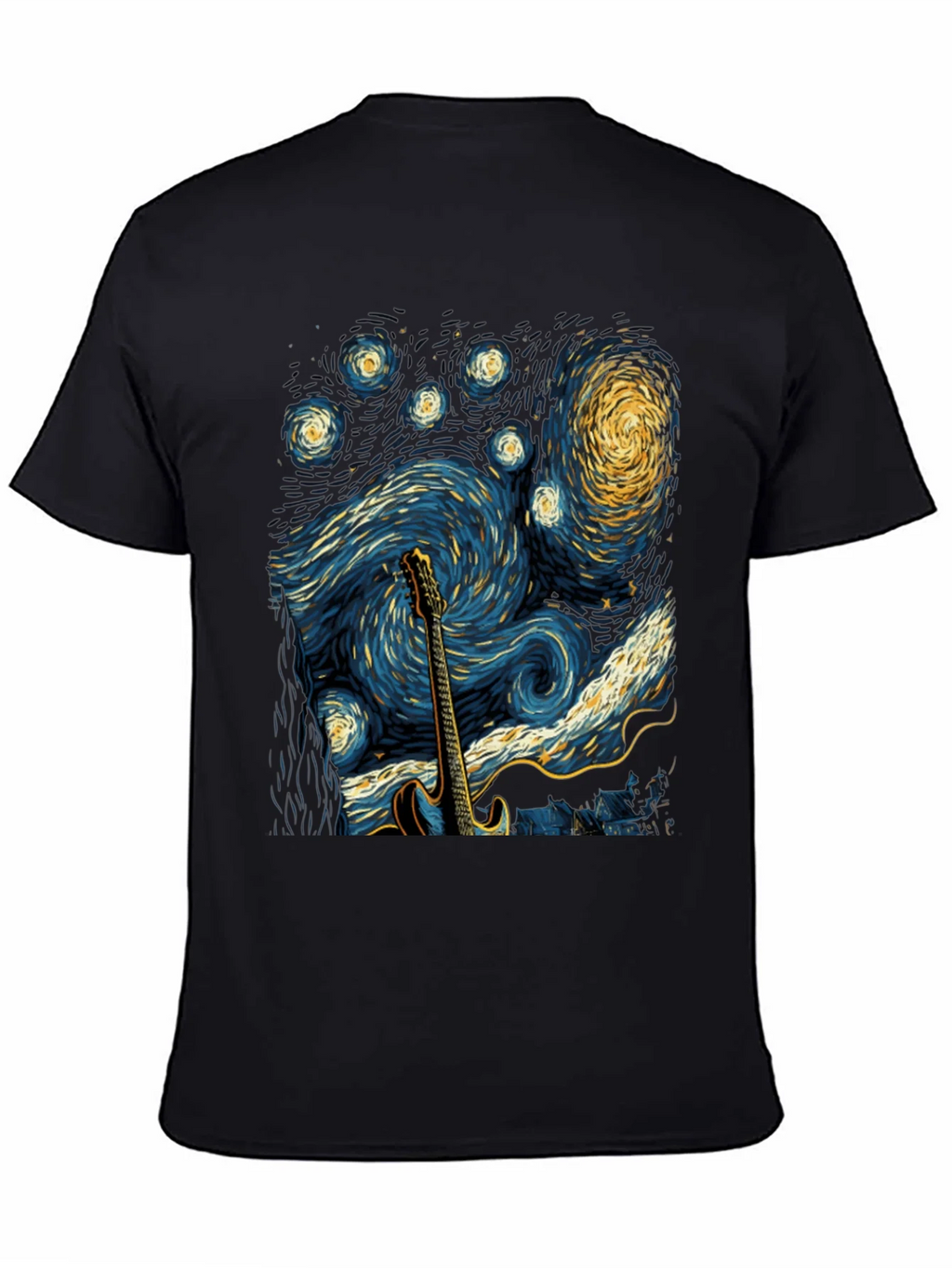 Starry Night Guitar T-Shirt product image 4