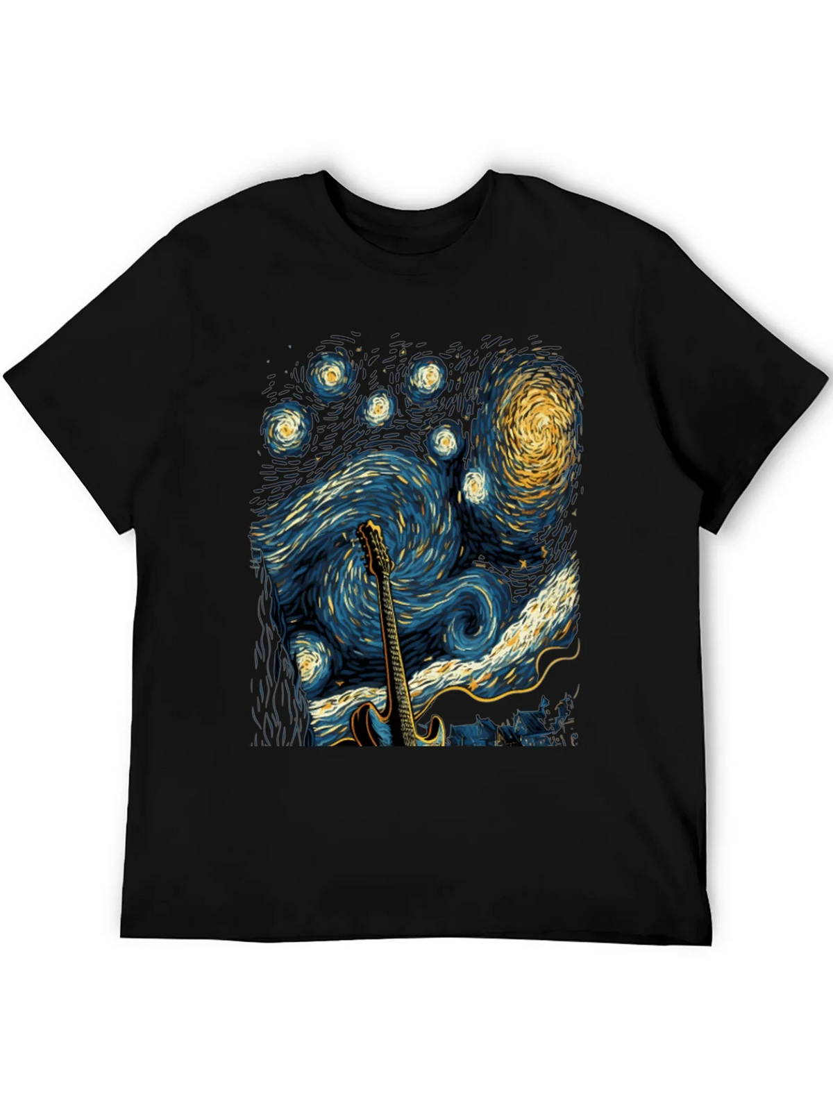 Starry Night Guitar T-Shirt product image 5