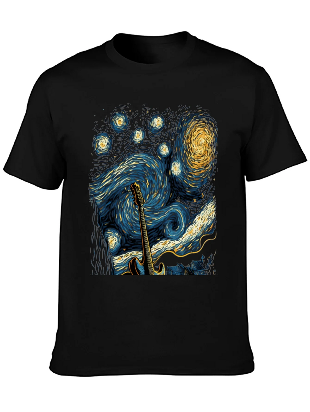 Starry Night Guitar T-Shirt product image 3