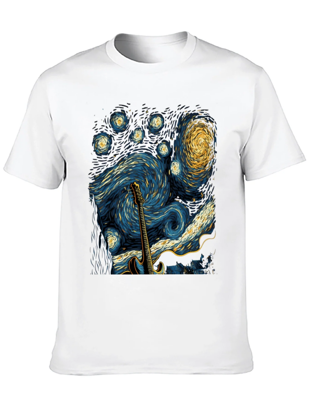 Starry Night Guitar T-Shirt product image 9