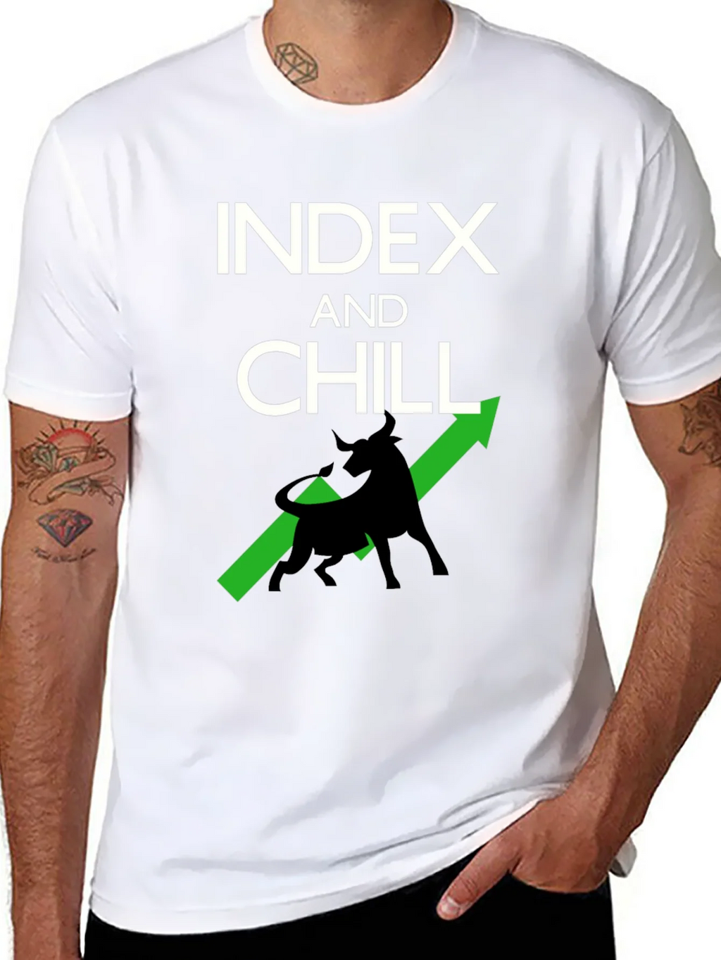 Index and Chill Graphic Tee - Stock Market Bull T-Shirt product image 7