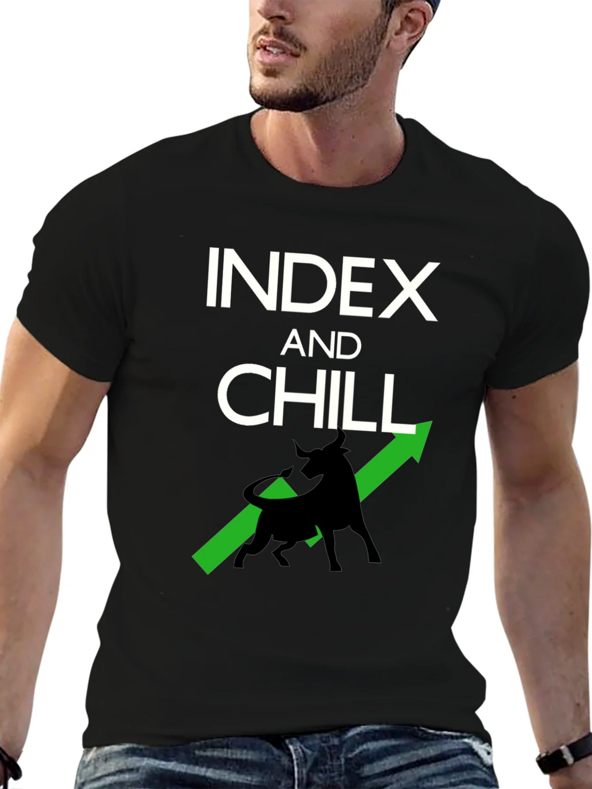 Index and Chill Graphic Tee - Stock Market Bull T-Shirt product image 6