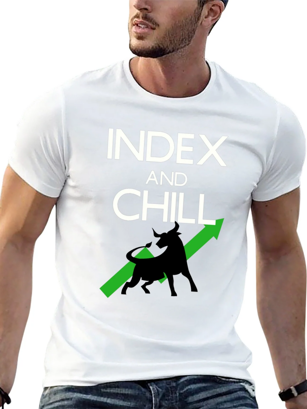 Index and Chill Graphic Tee - Stock Market Bull T-Shirt product image 12