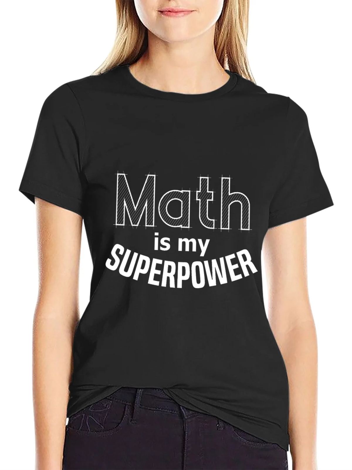 Math is My Superpower Black T-Shirt product image 2