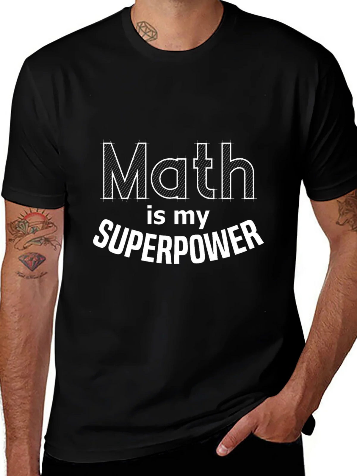 Math is My Superpower Black T-Shirt product image 1