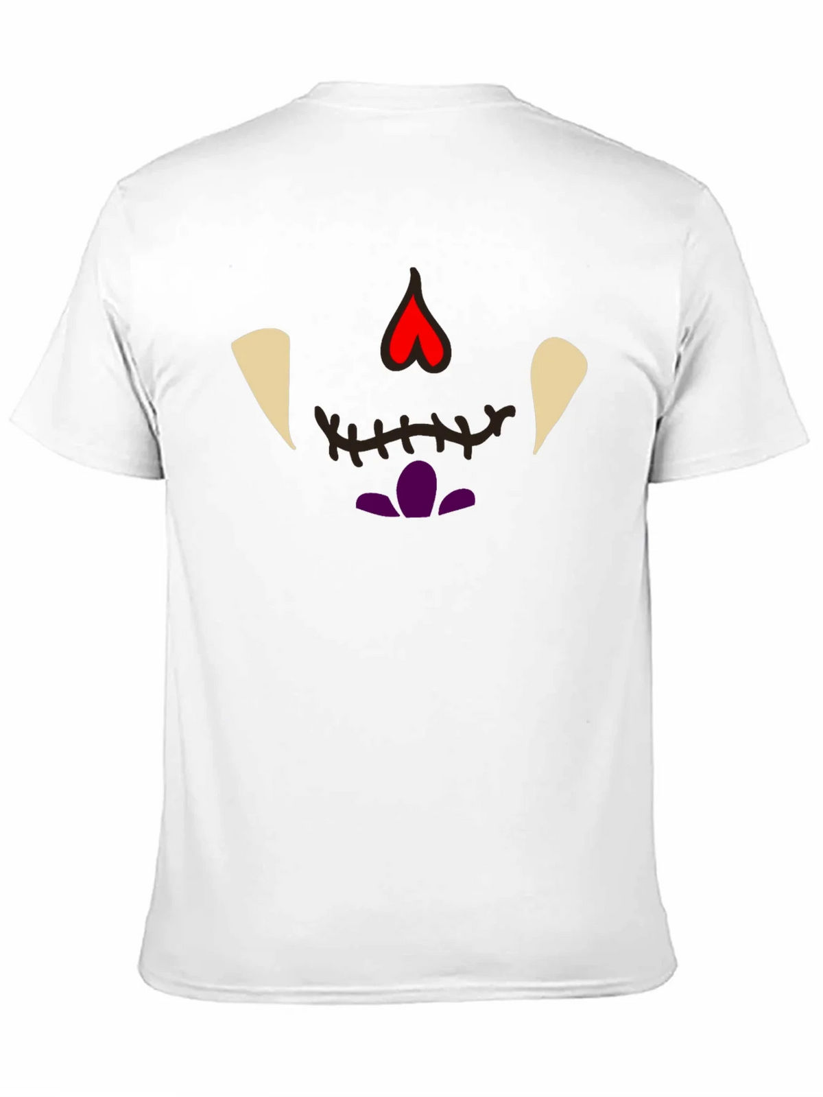 Spooky Fun: Black Halloween Face T-Shirt product image 3