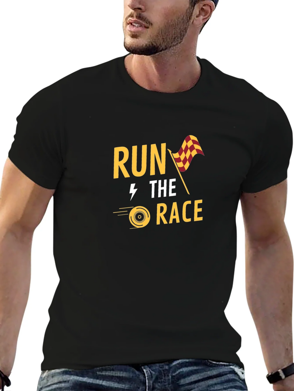 Run the Race Graphic Tee - Black product image 6