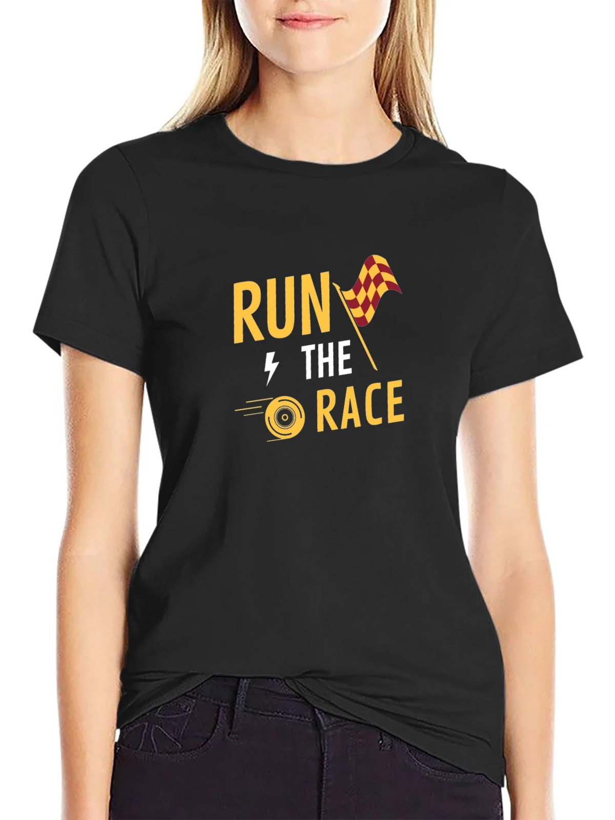 Run the Race Graphic Tee - Black product image 2