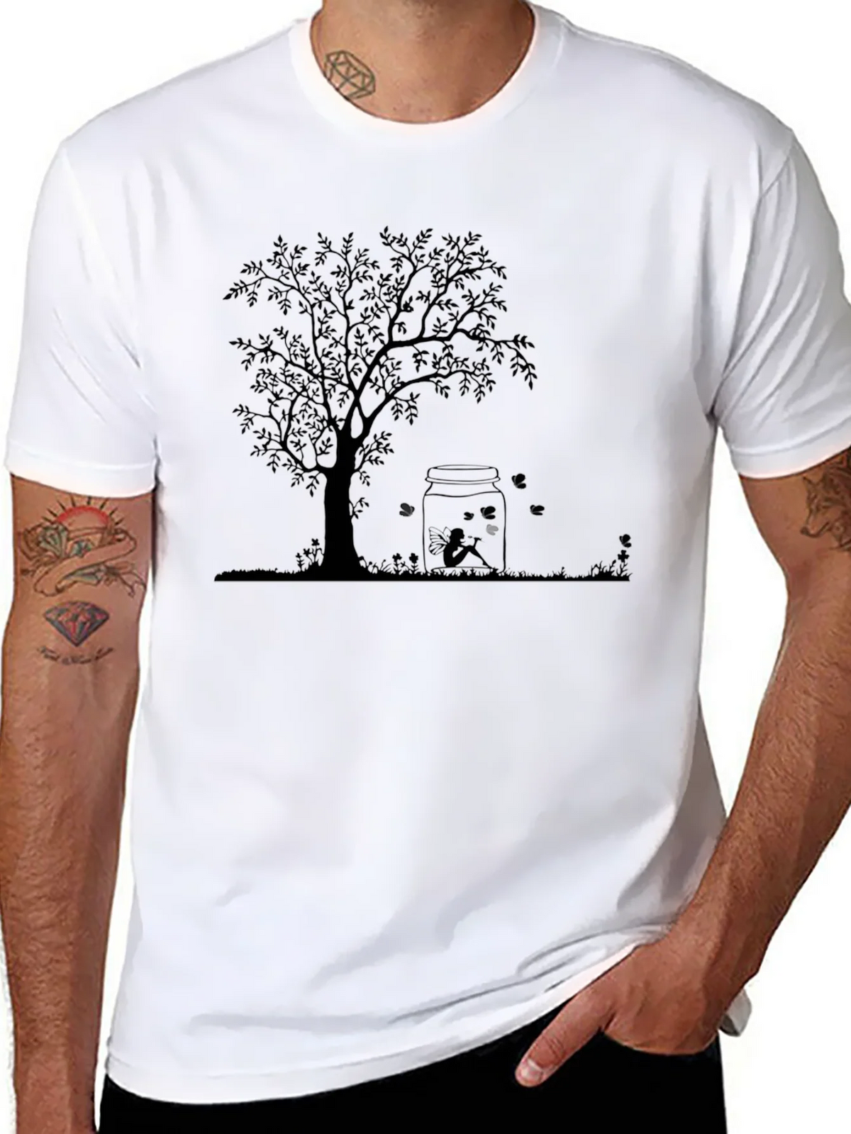 Tree of Life Graphic Tee - Black Cotton product image 7