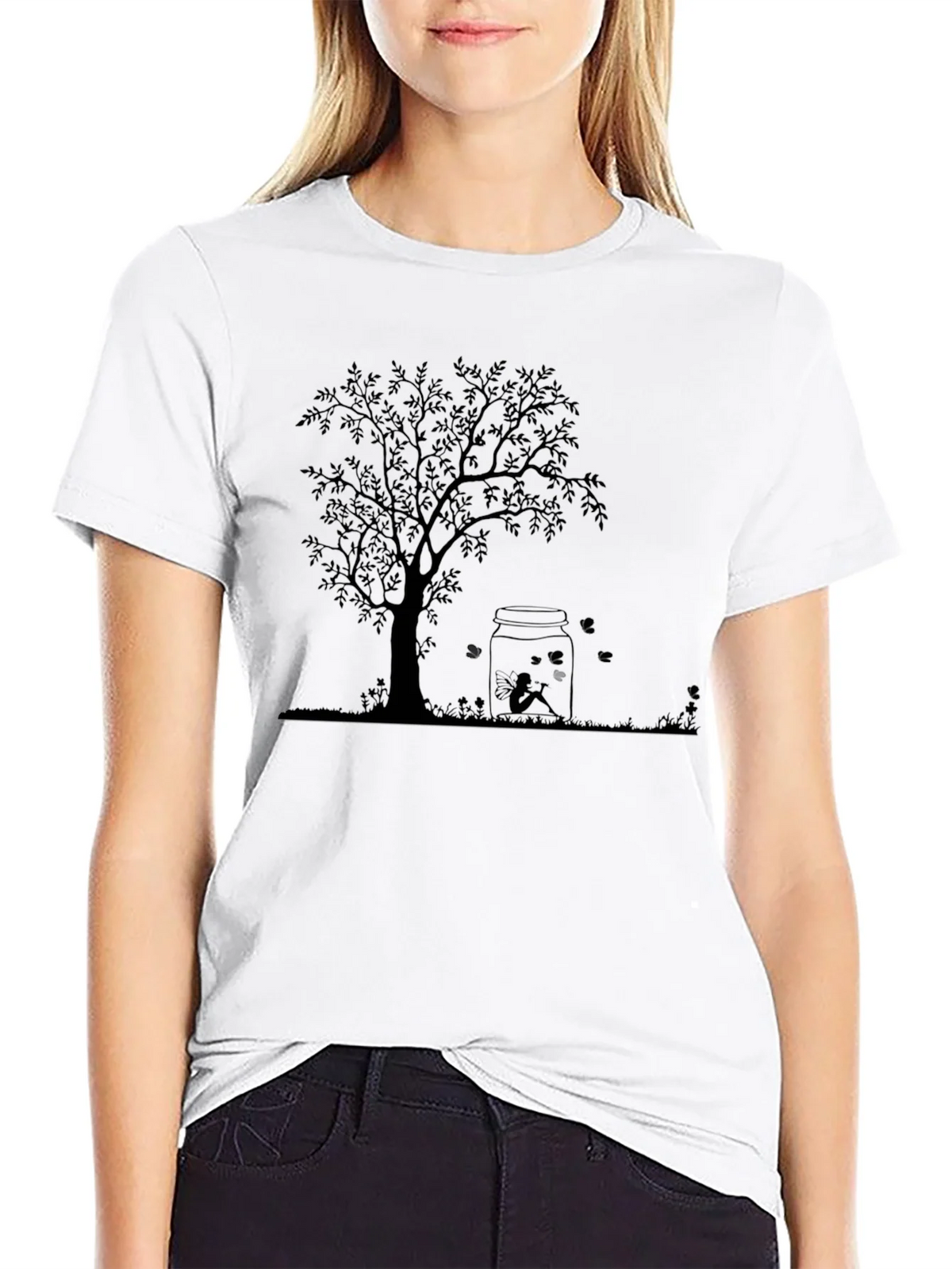 Tree of Life Graphic Tee - Black Cotton product image 8