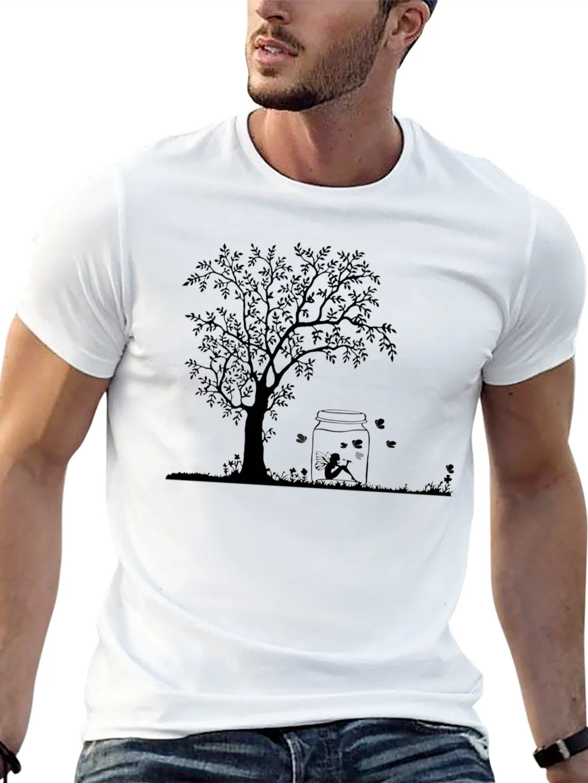 Tree of Life Graphic Tee - Black Cotton product image 12