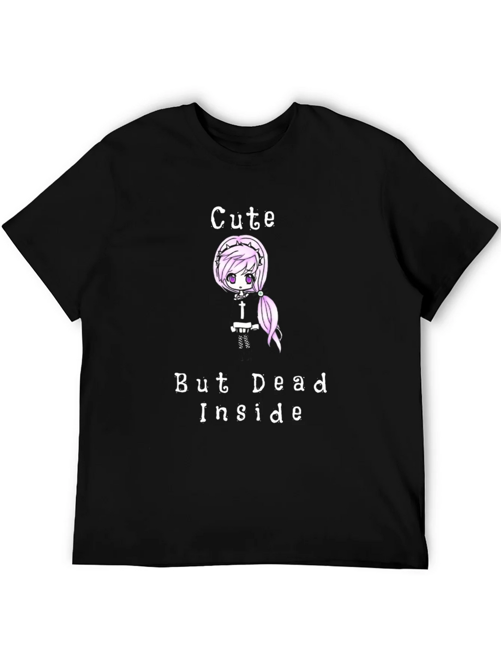 Cute But Dead Inside Black Graphic T-Shirt product image 5