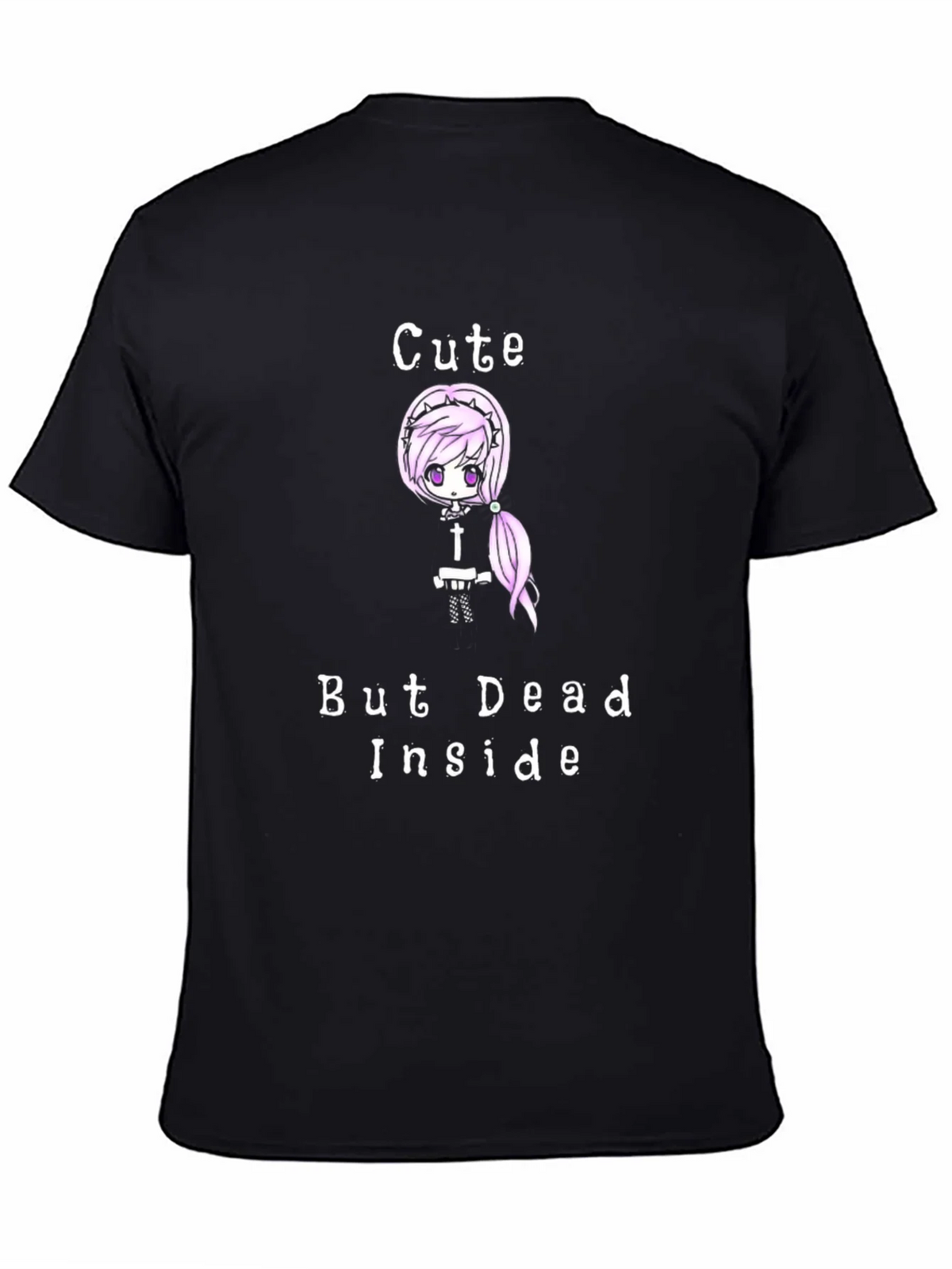 Cute But Dead Inside Black Graphic T-Shirt product image 4