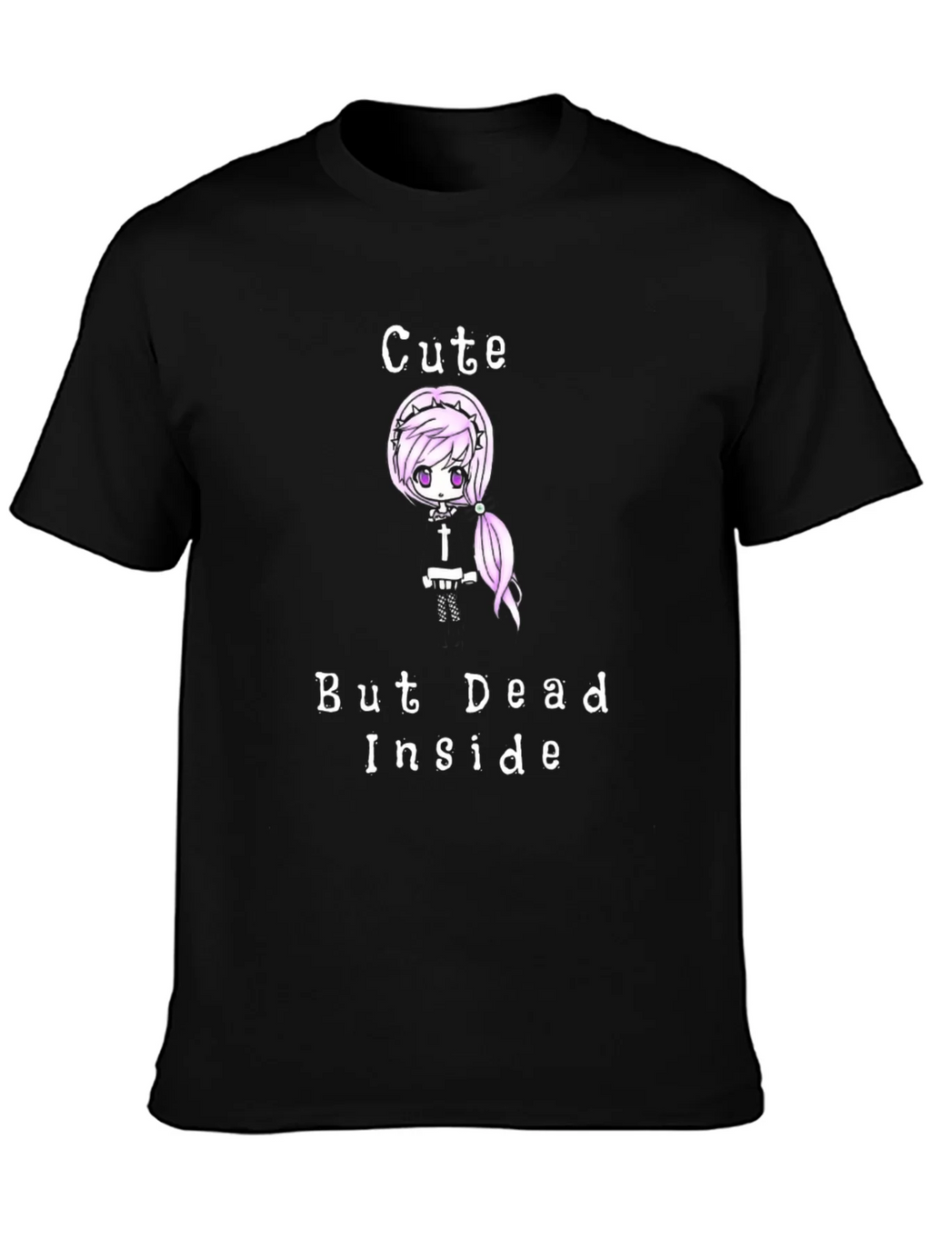 Cute But Dead Inside Black Graphic T-Shirt product image 3