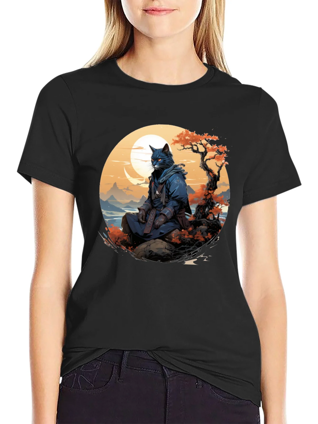 Samurai Cat T-Shirt - Unique Graphic Tee product image 2