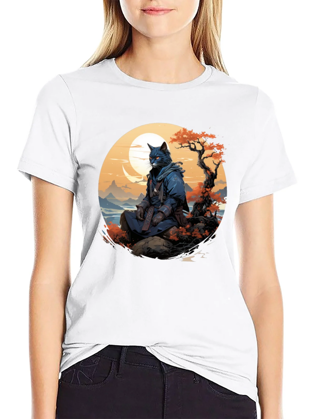 Samurai Cat T-Shirt - Unique Graphic Tee product image 8