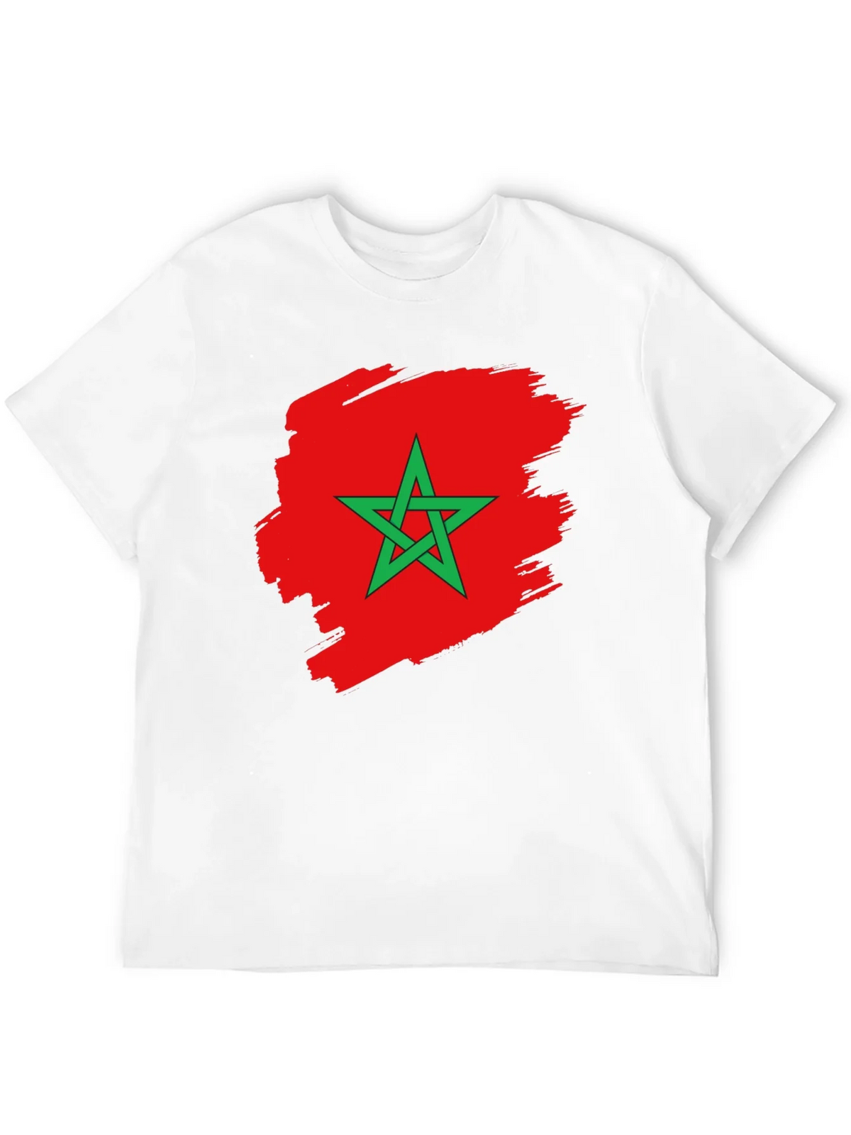 Morocco Flag T-Shirt - Black Cotton Tee product image 11