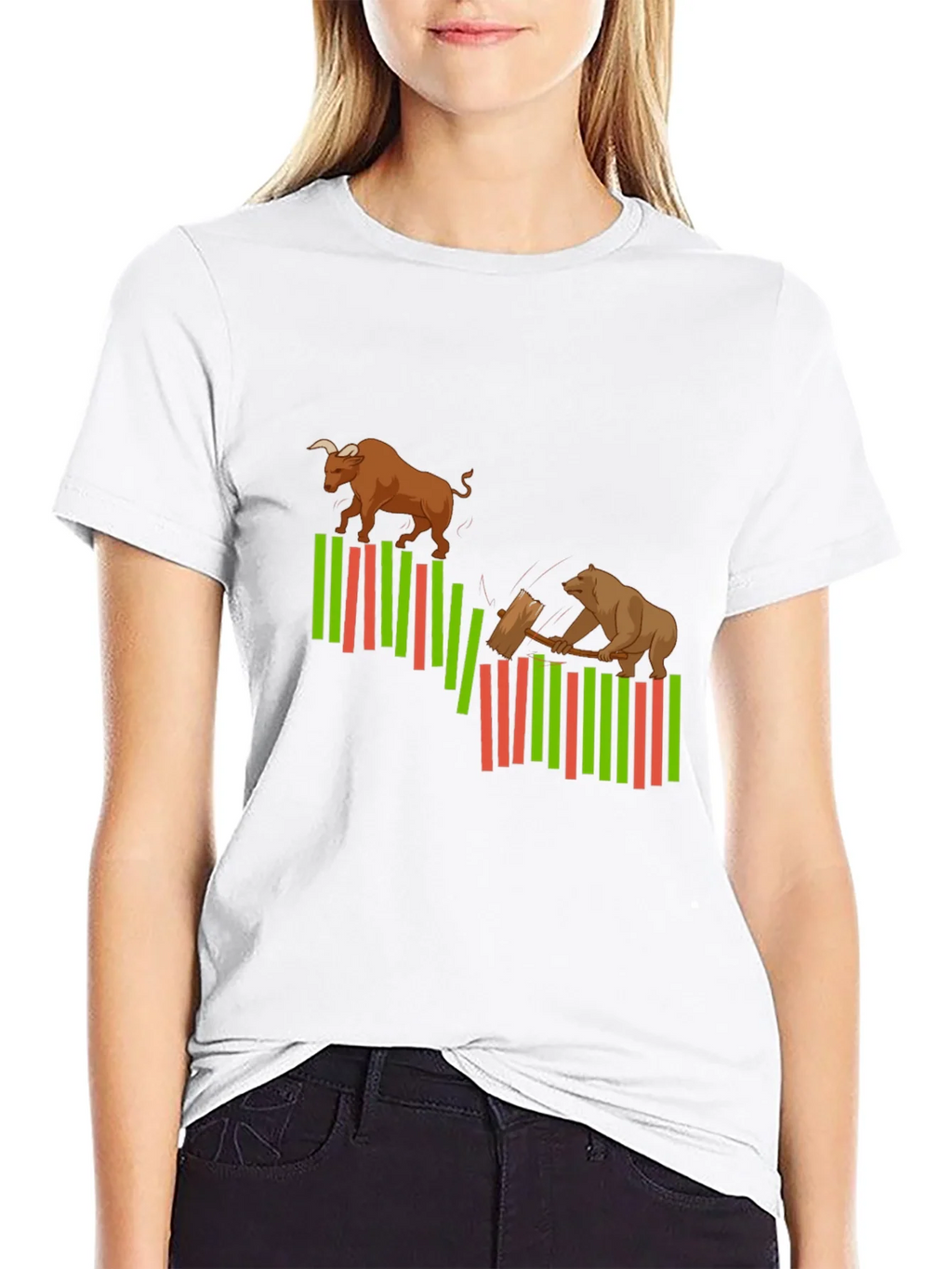 Bull and Bear Market Graphic T-Shirt product image 8