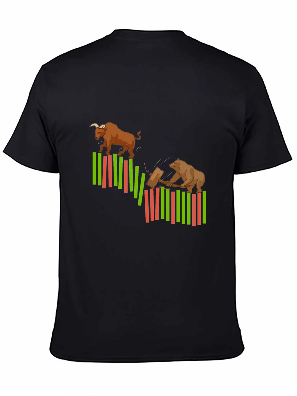 Bull and Bear Market Graphic T-Shirt product image 4