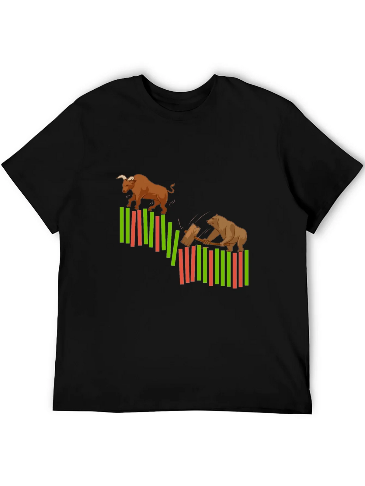 Bull and Bear Market Graphic T-Shirt product image 5