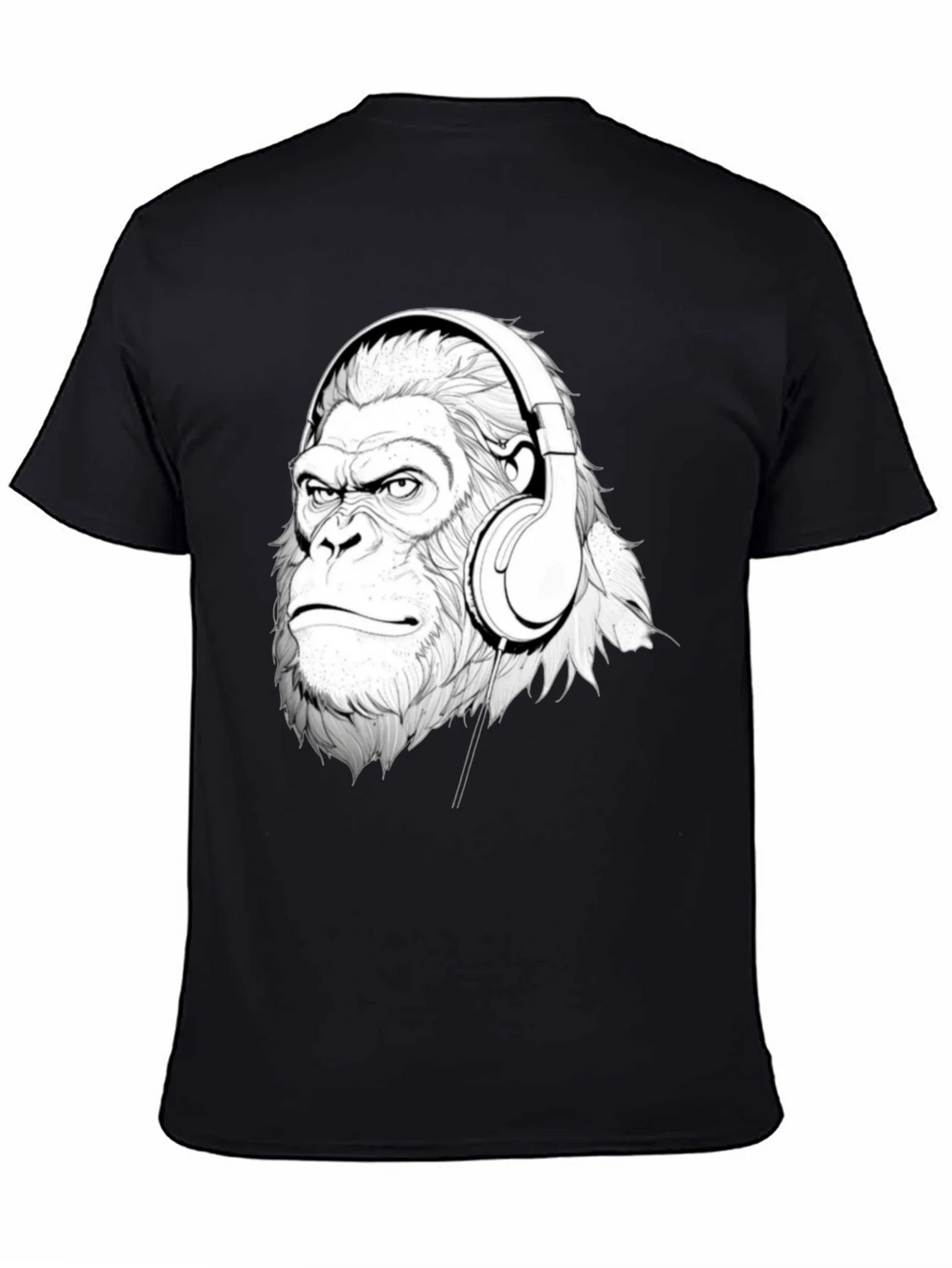 Cool Gorilla Headphones Graphic T-Shirt product image 4