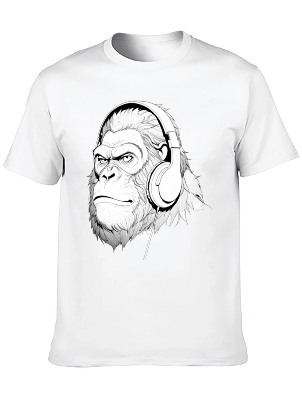 Cool Gorilla Headphones Graphic T-Shirt product image 9