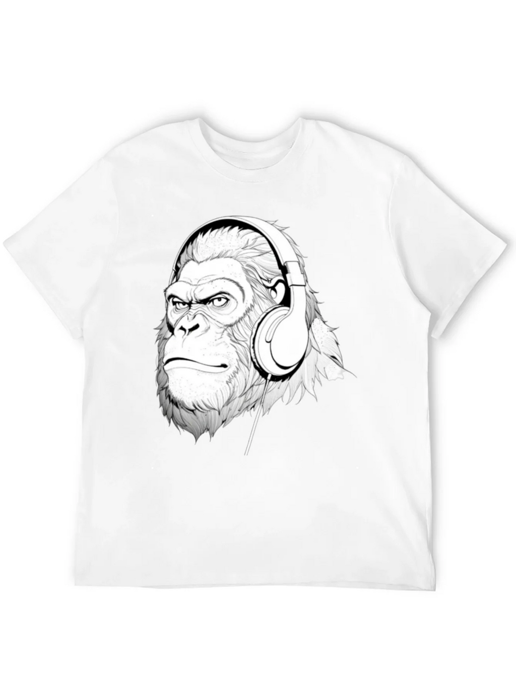 Cool Gorilla Headphones Graphic T-Shirt product image 11