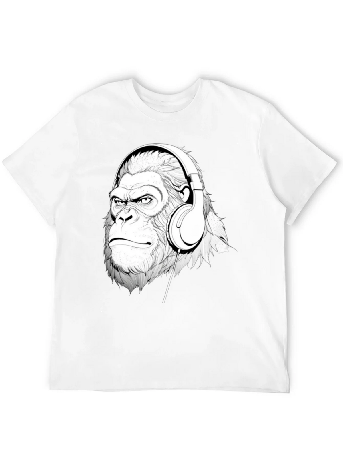 Cool Gorilla Headphones Graphic T-Shirt product image 11