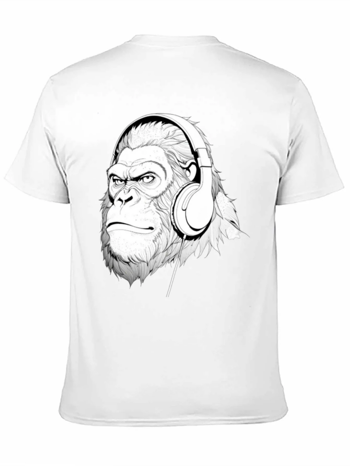 Cool Gorilla Headphones Graphic T-Shirt product image 10