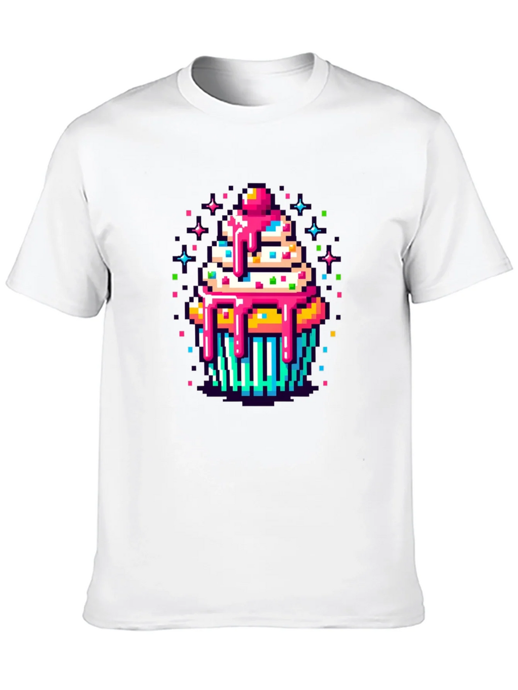 Pixel Art Cupcake Graphic Tee - Sweet Style! product image 9