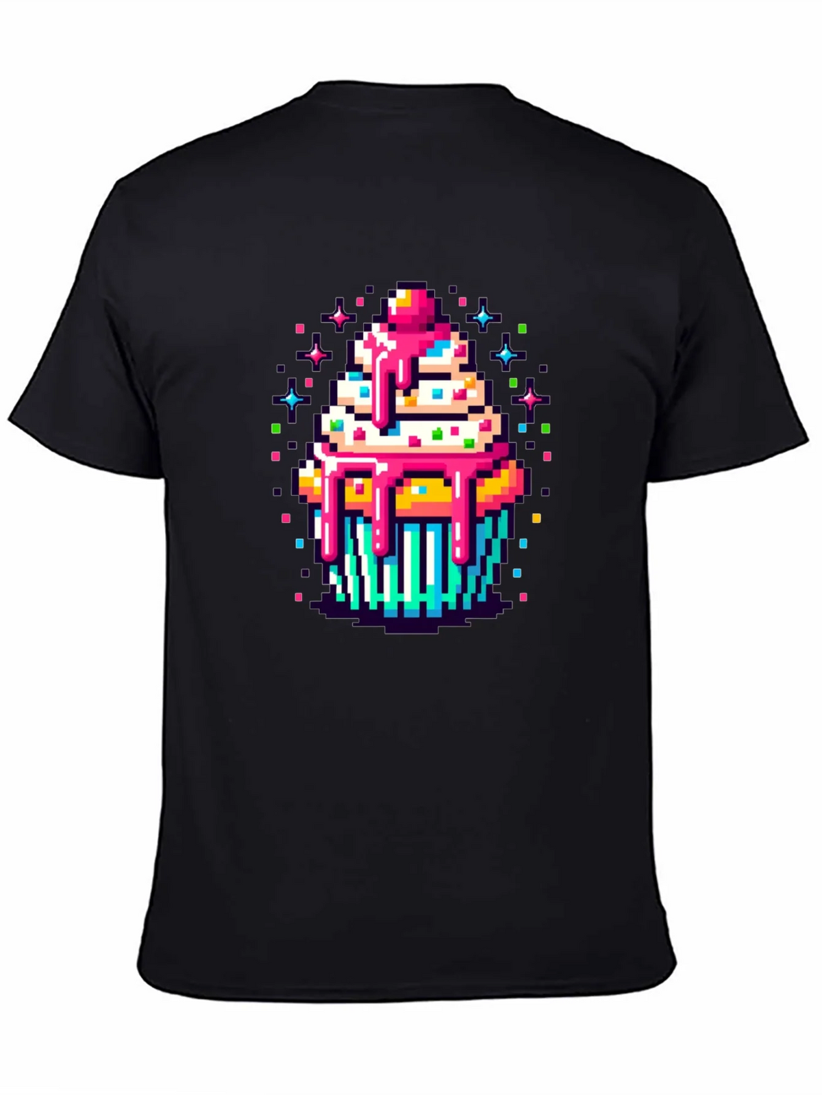 Pixel Art Cupcake Graphic Tee - Sweet Style! product image 4