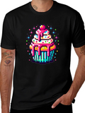 Pixel Art Cupcake Graphic Tee - Sweet Style! product image 1