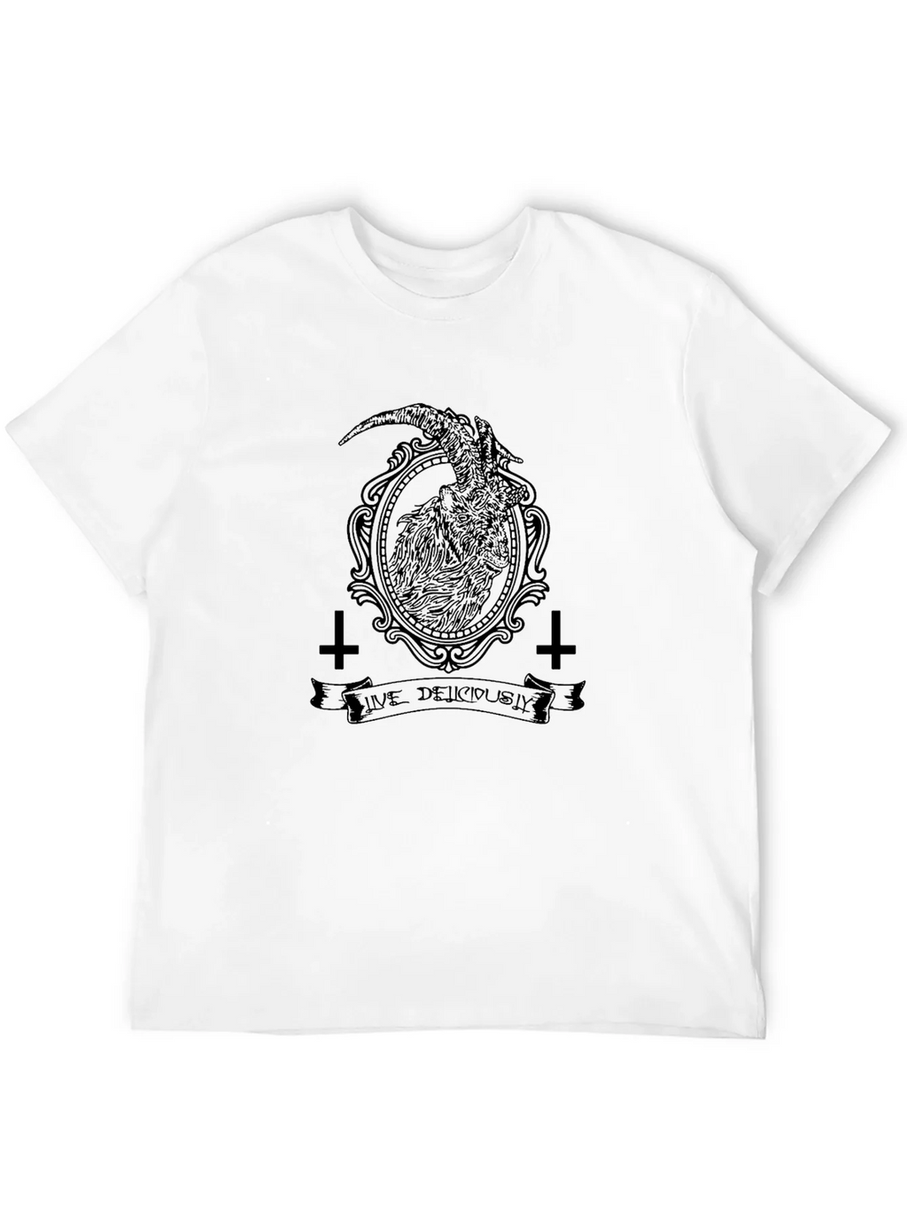 Live Deliciously Baphomet Black T-Shirt product image 8