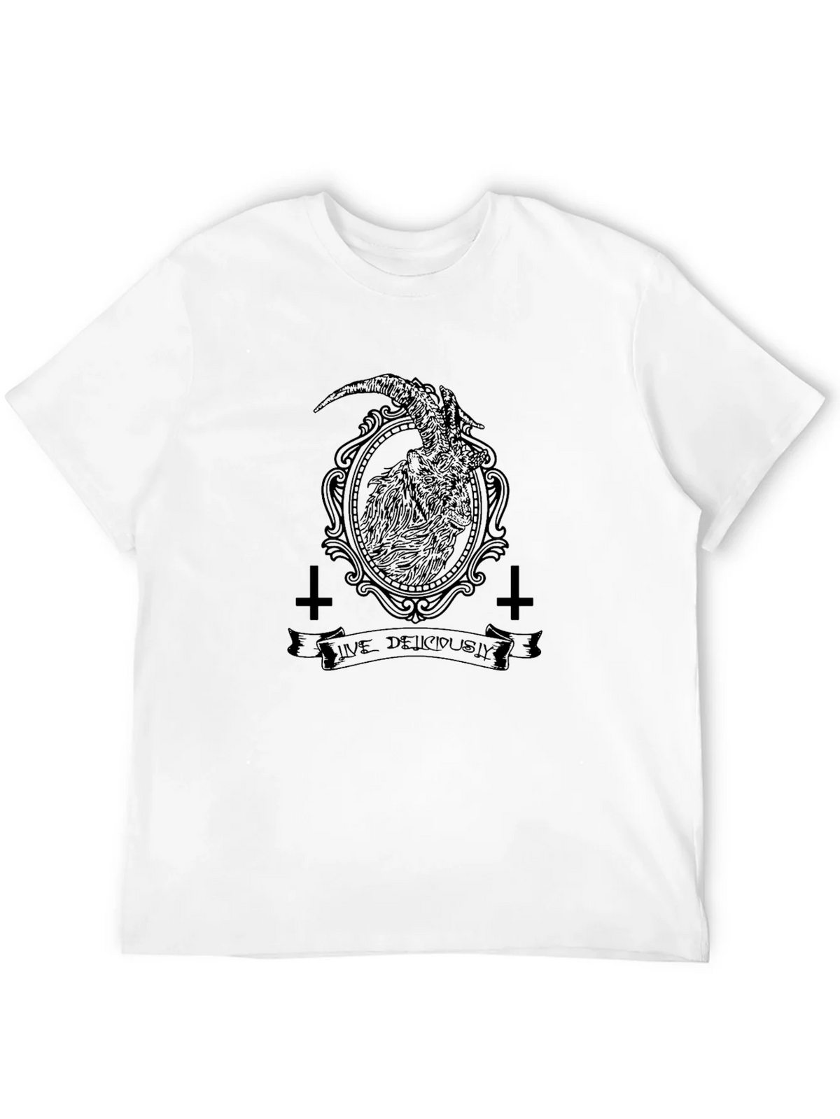 Live Deliciously Baphomet Black T-Shirt product image 8