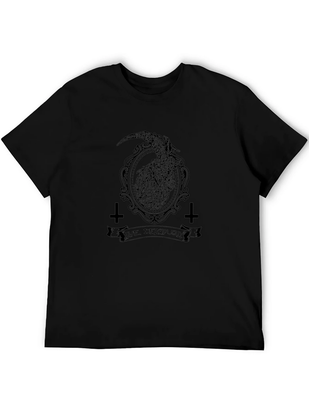 Live Deliciously Baphomet Black T-Shirt product image 4