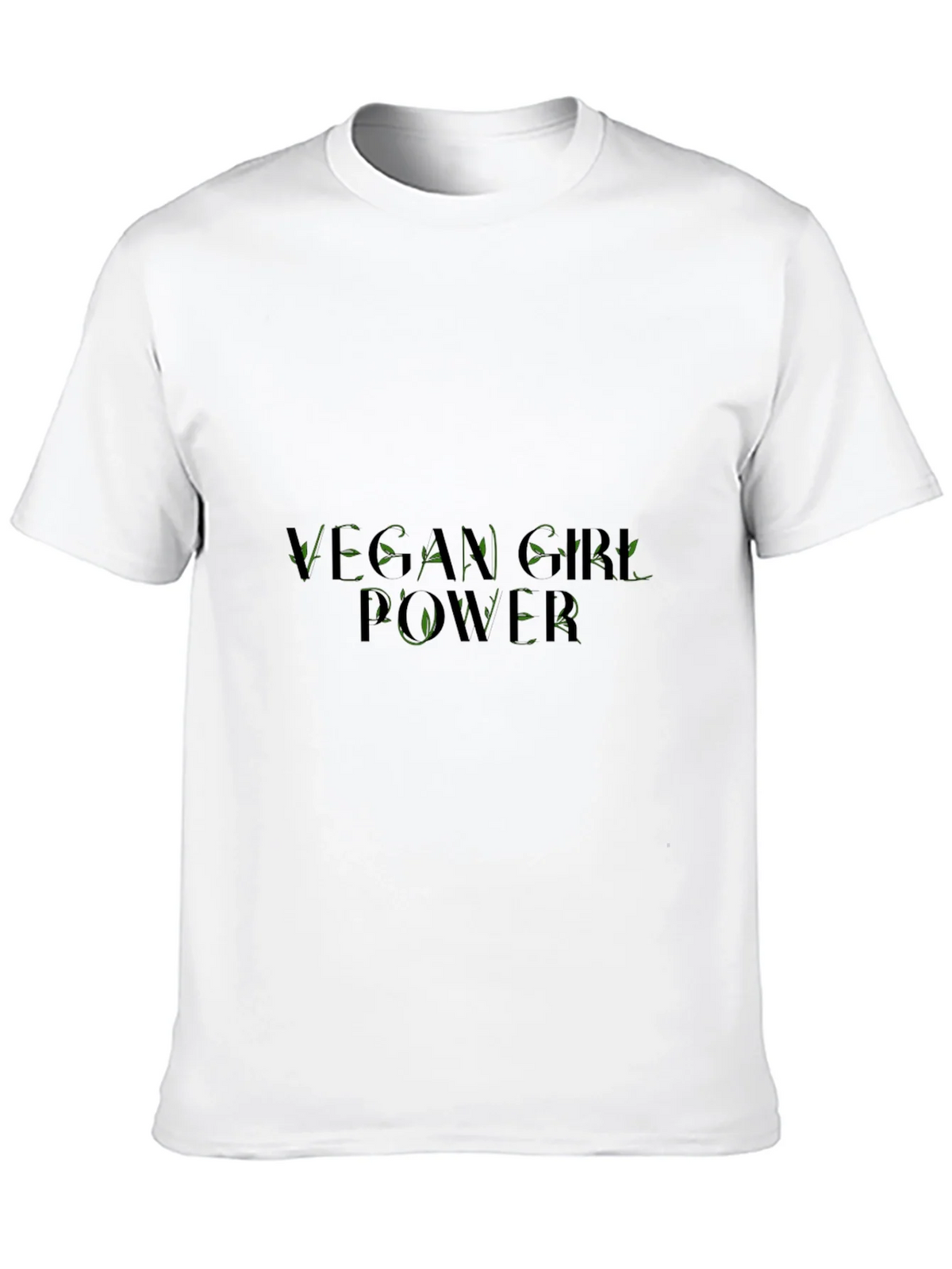 Vegan Girl Power Tee - Black Cotton Graphic T-Shirt product image 9