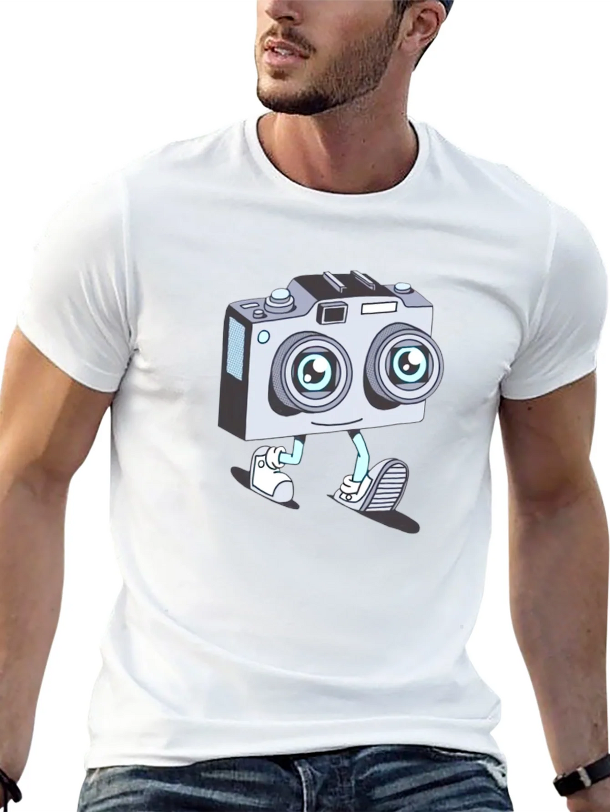 Cartoon Camera Character T-Shirt product image 3