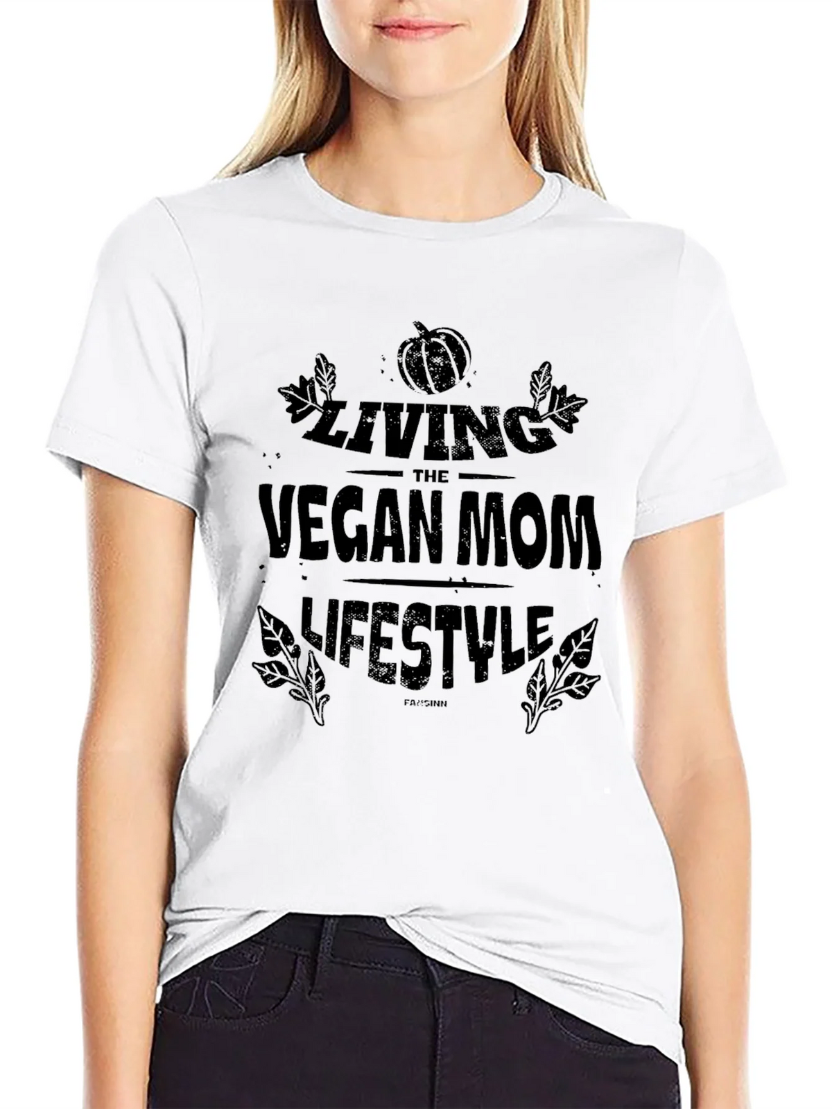 Vegan Mom Lifestyle T-Shirt - Black Tee product image 3