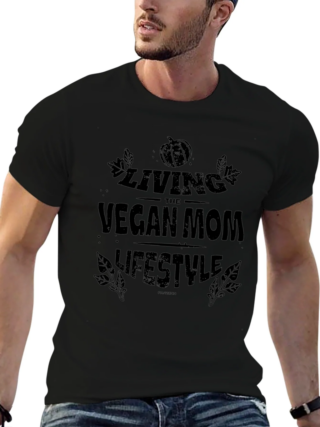 Vegan Mom Lifestyle T-Shirt - Black Tee product image 2