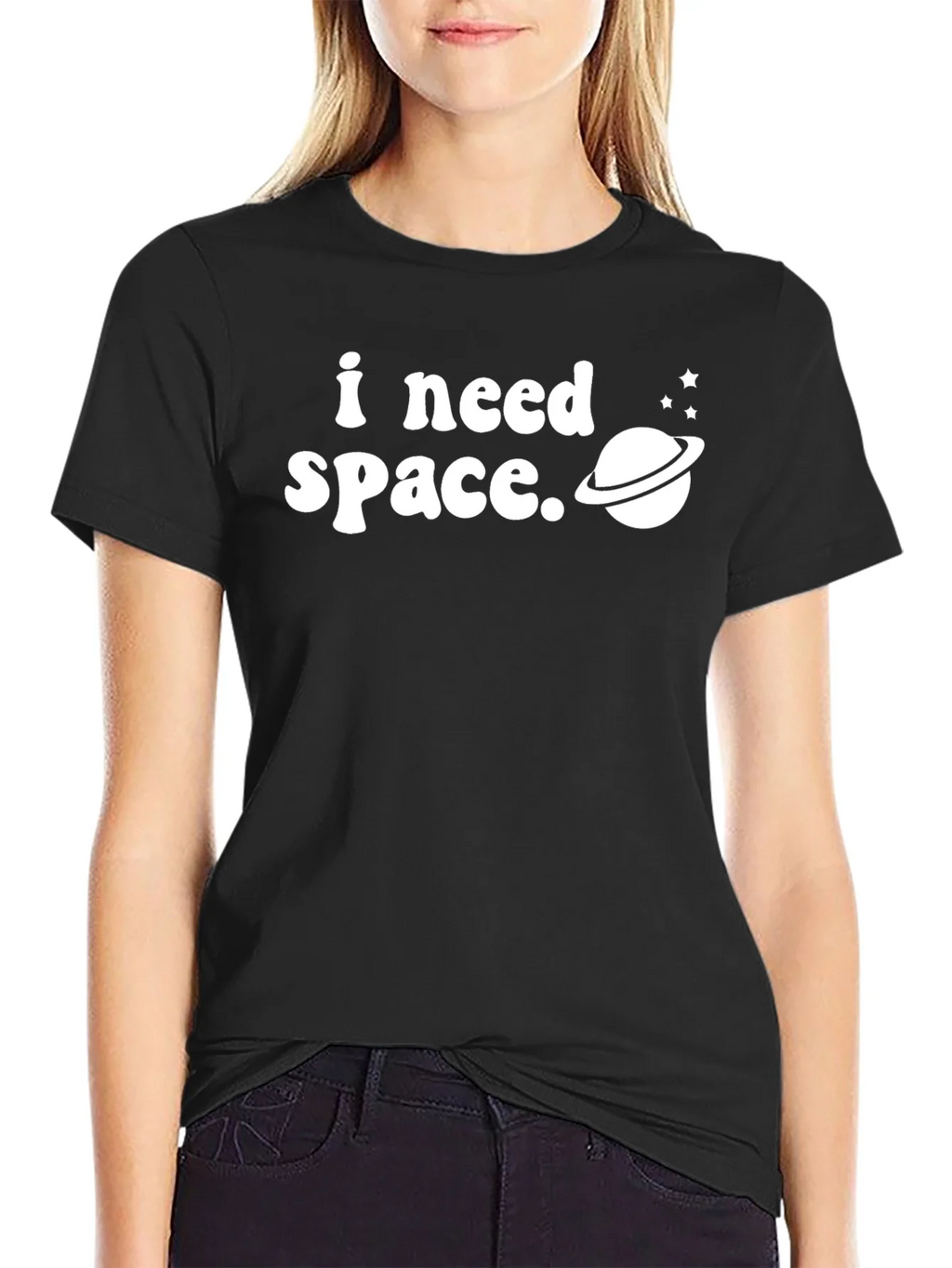 I Need Space Graphic Tee - Black T-Shirt product image 2